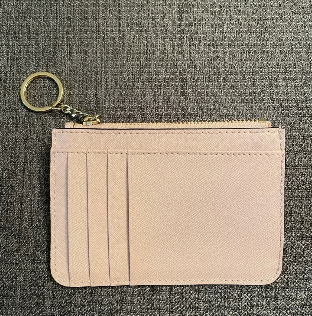 Brand New Kate Spade Pink Card Holder with Keychain - photo 4