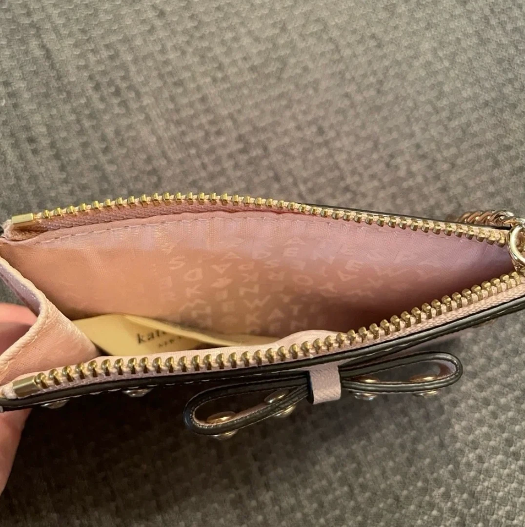 Brand New Kate Spade Pink Card Holder with Keychain - photo 5