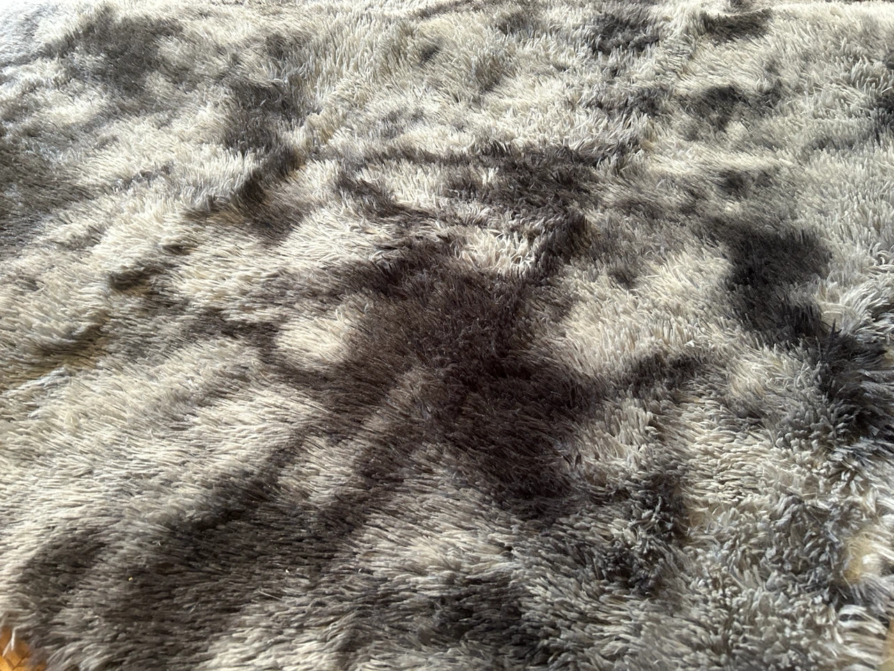 Fluffy Grey Tie-Dye Area Rug - photo 3