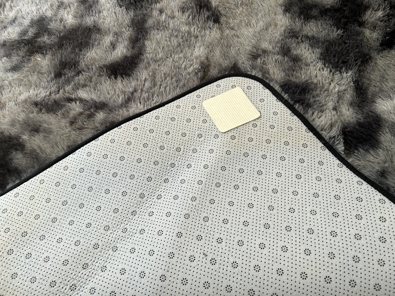 Fluffy Grey Tie-Dye Area Rug - photo 4