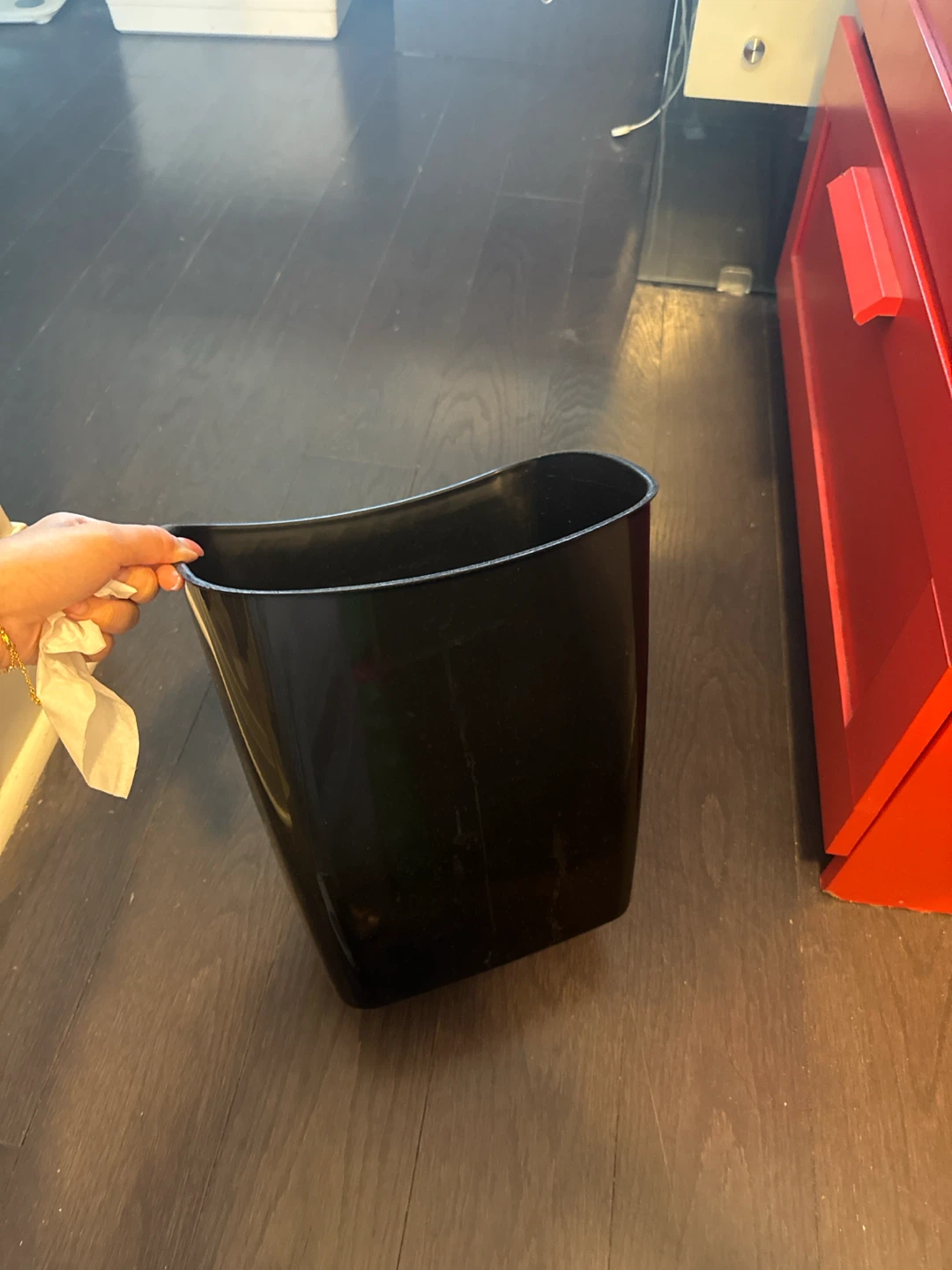 Black waste bin