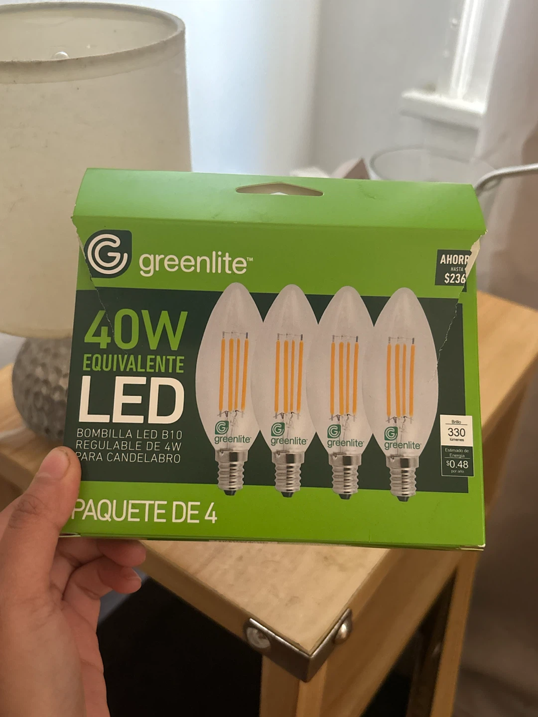 Modern Table Lamp + 3 LED Light Bulbs - photo 3
