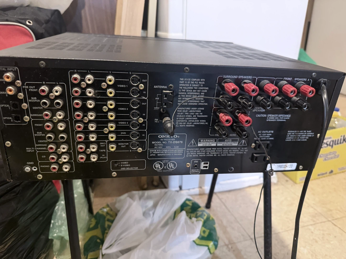 Energy XL-S10 Subwoofer and Onkyo TX-DS676 Receiver - photo 2