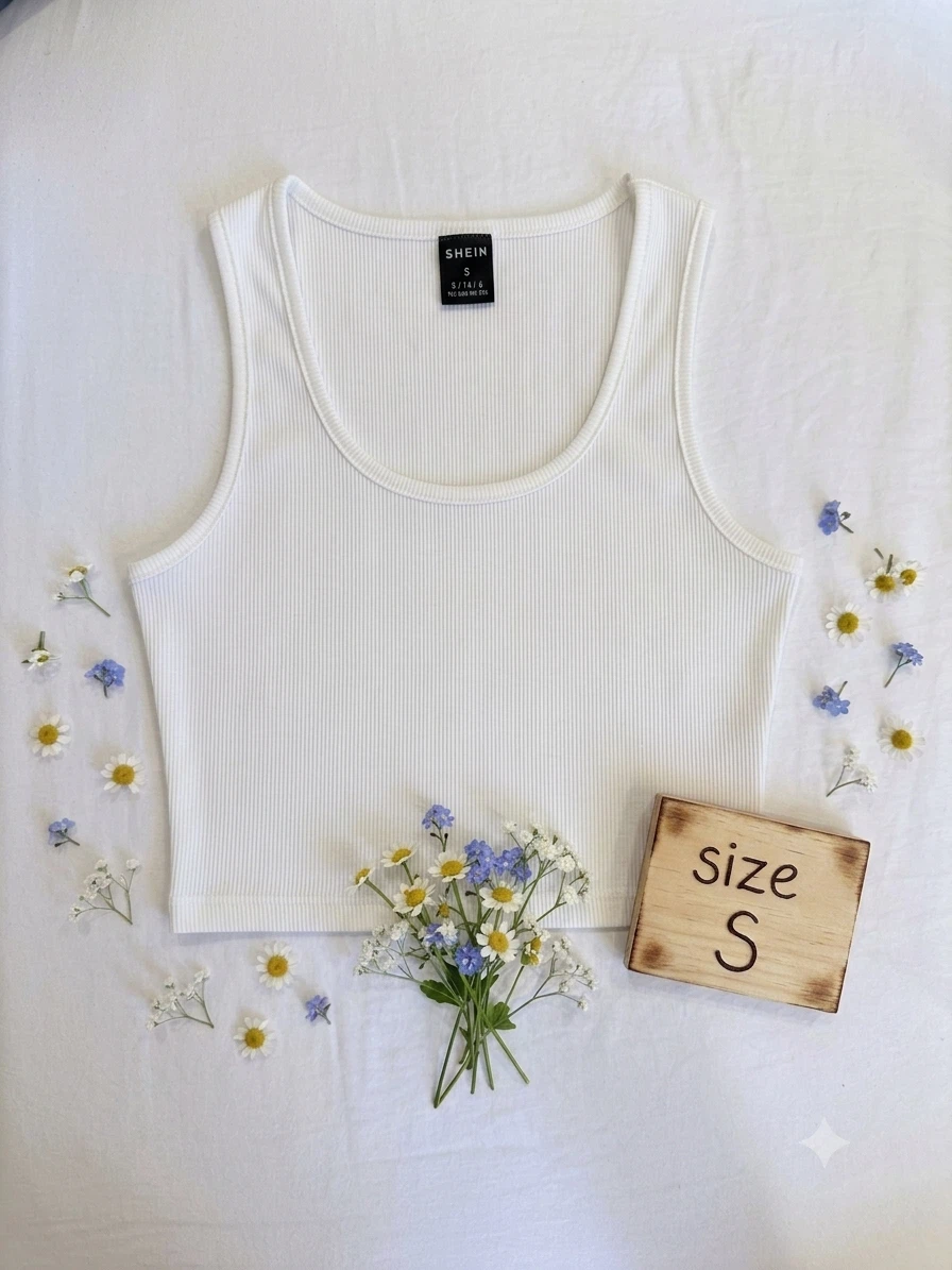 SHEIN Ribbed Tank Tops - Multiple Colours & Sizes - photo 3