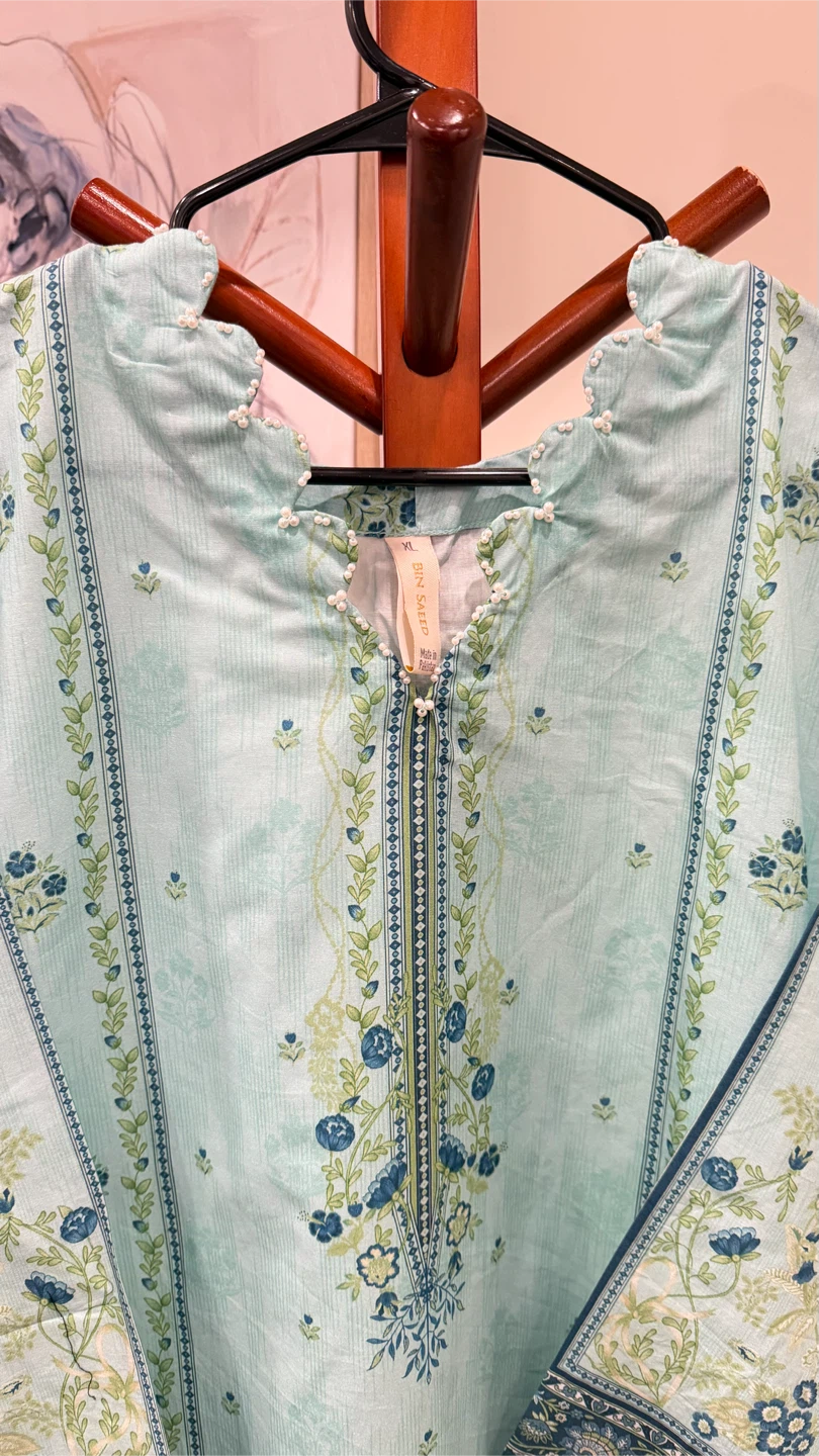 Sky Blue Floral Print 3-Piece Outfit - photo 3