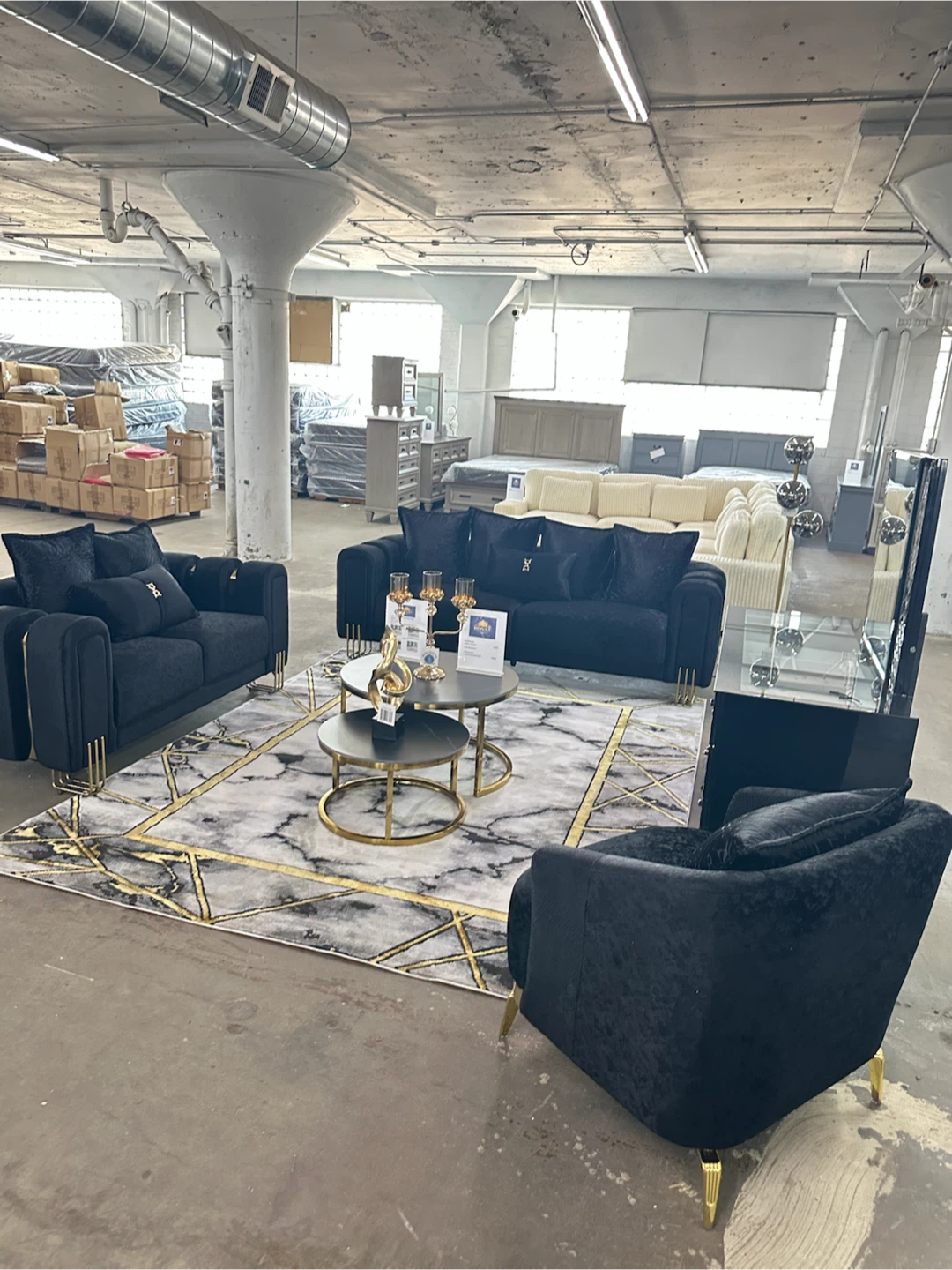 Sofa + loveseat + recliner (new)