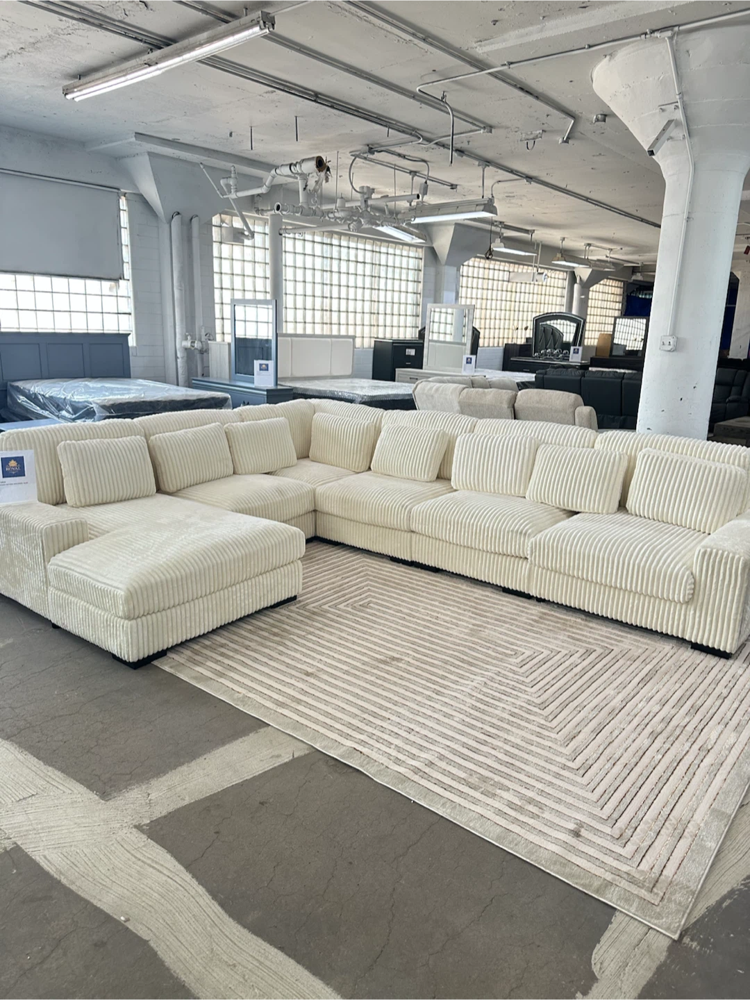 White L shape sectional (new)