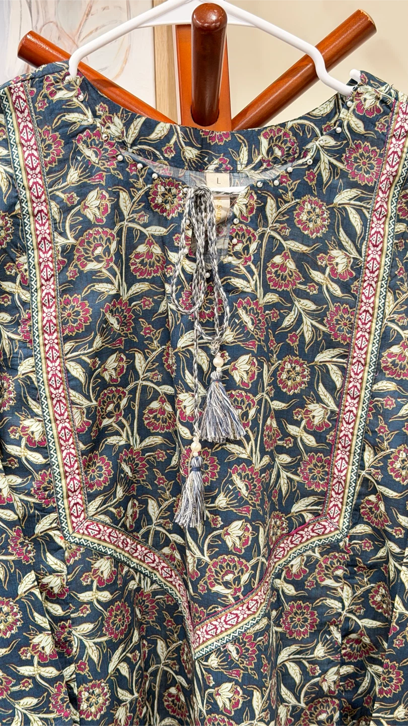 Women's Floral Print Kurti and Pants Set - photo 3