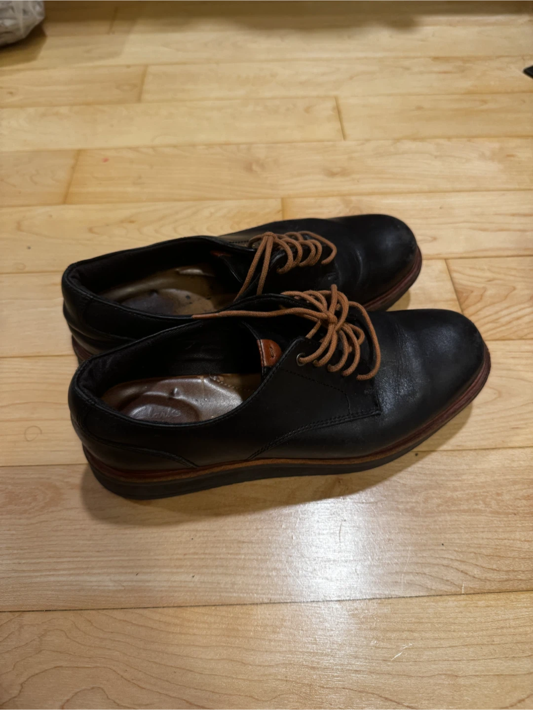 5.5 Black Leather Oxford Shoes - photo 3