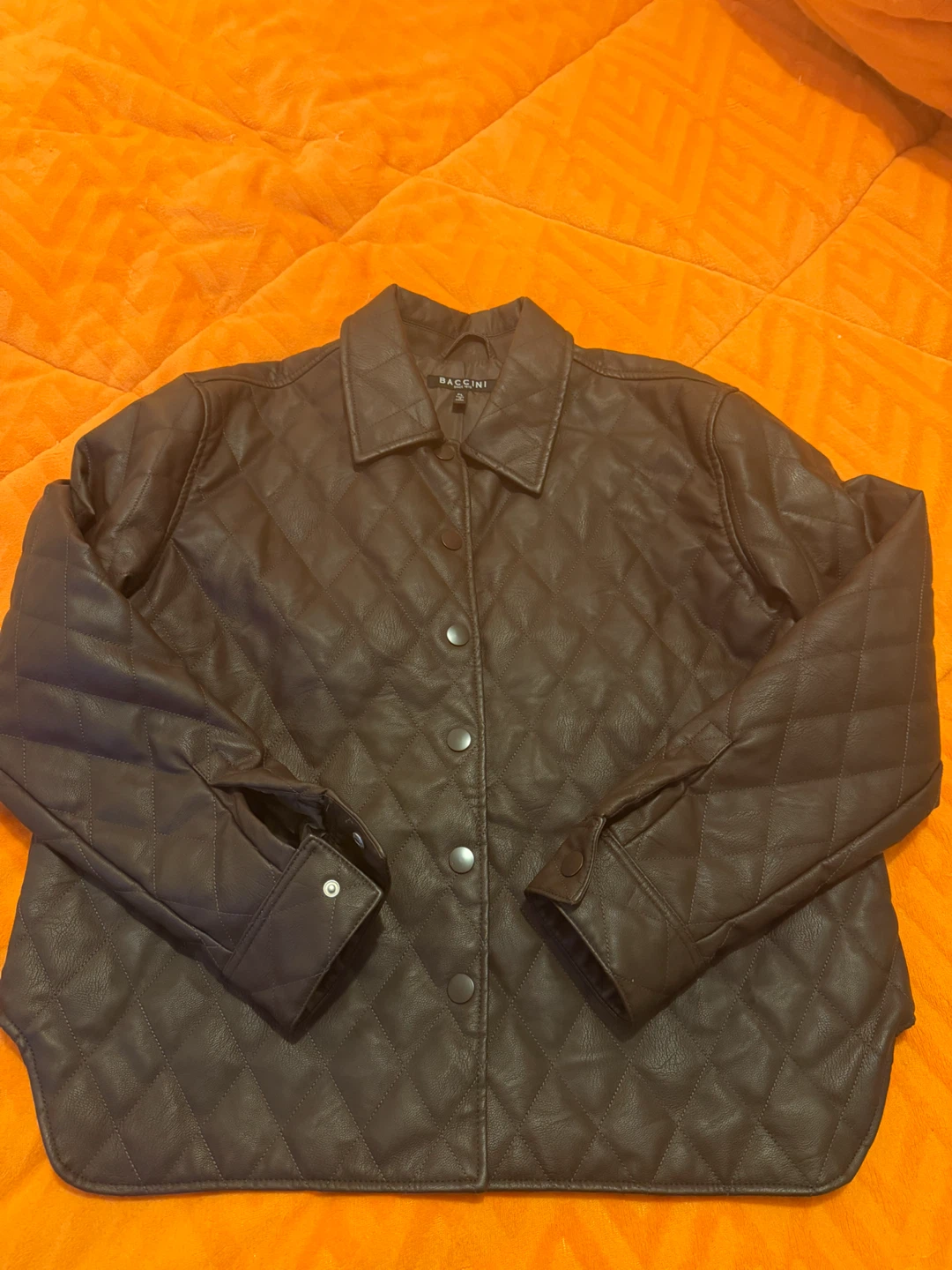 Baccini Quilted Faux Leather Jacket