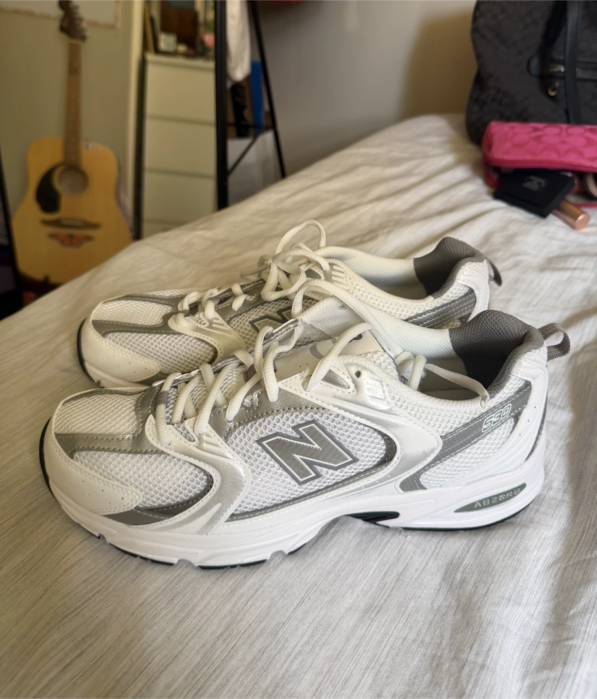 NEW New Balance 530 Running Shoes White/Silver Unisex