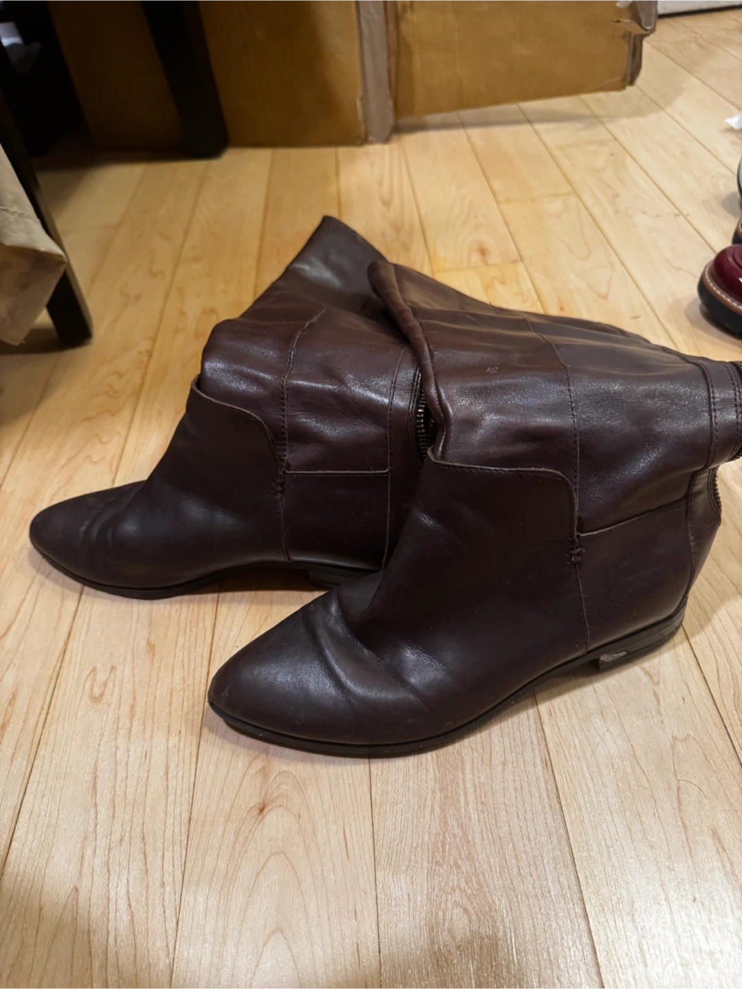 Size 5.5 Brown Leather Knee-High Boots