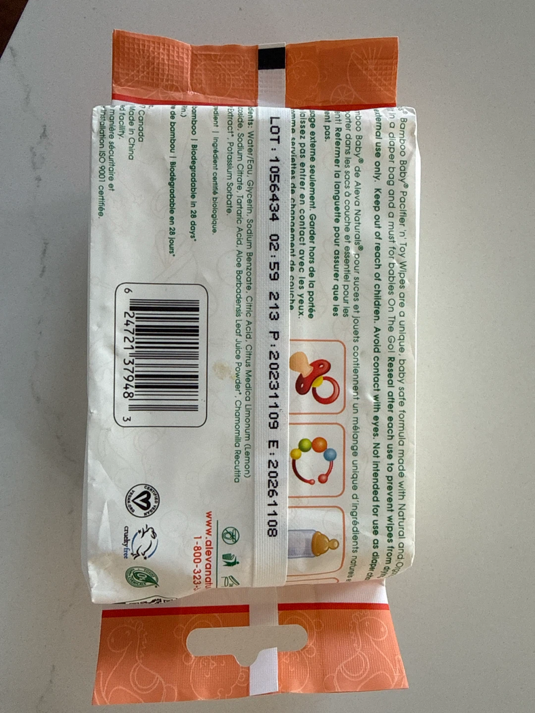 Aleva Naturals Bamboo Baby Pacifier Wipes (30 Count) - photo 3