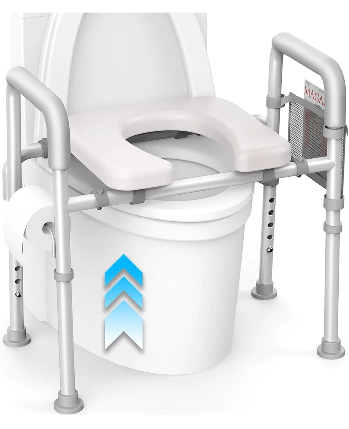 Agrish Raised Toilet Seat with Handles