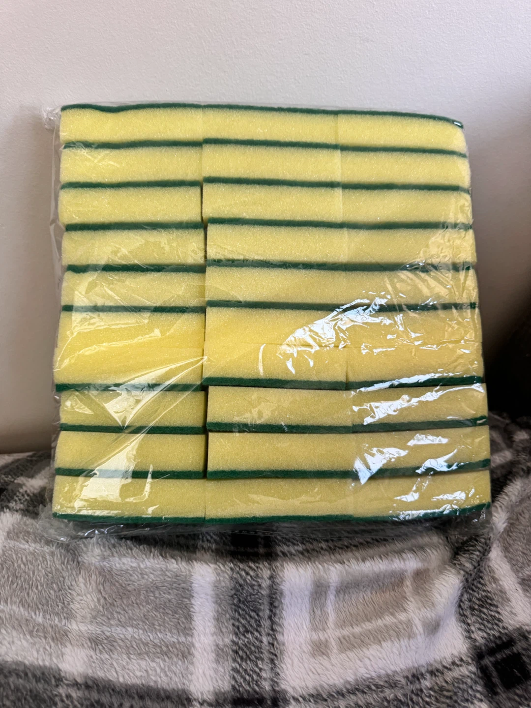 30-pack Yellow and Green Kitchen Sponges