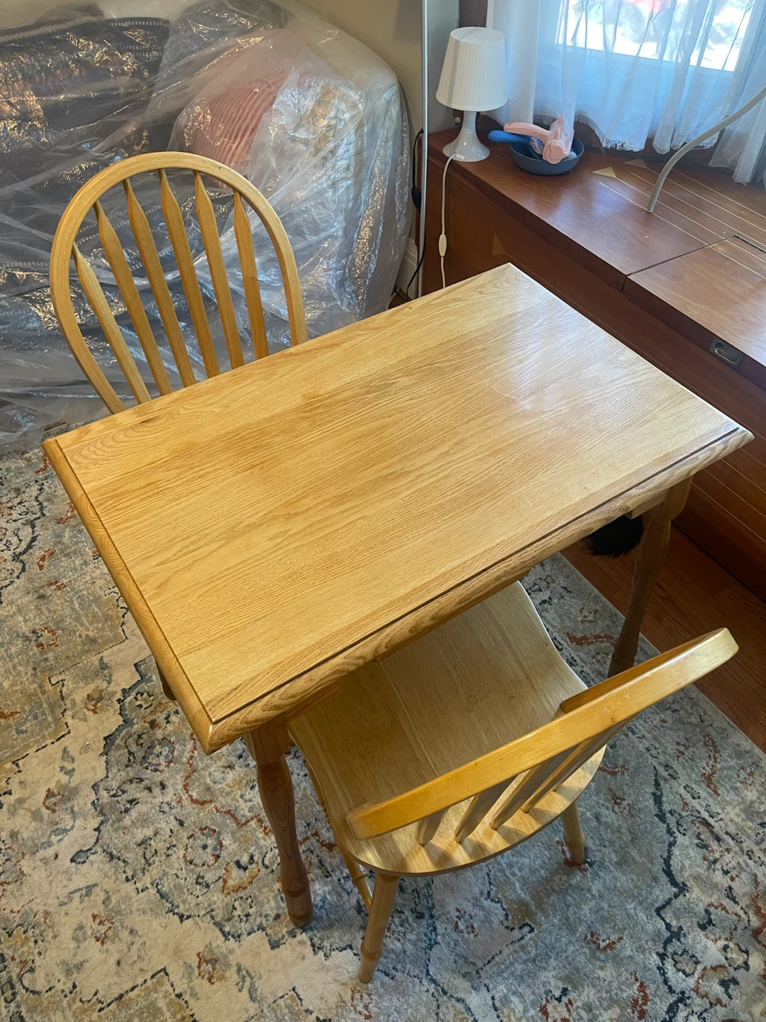 Wooden Dining Table with 2 Chairs - photo 2