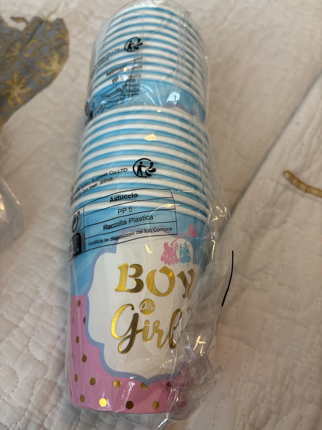 Boy or Girl Gender Reveal Party Cups