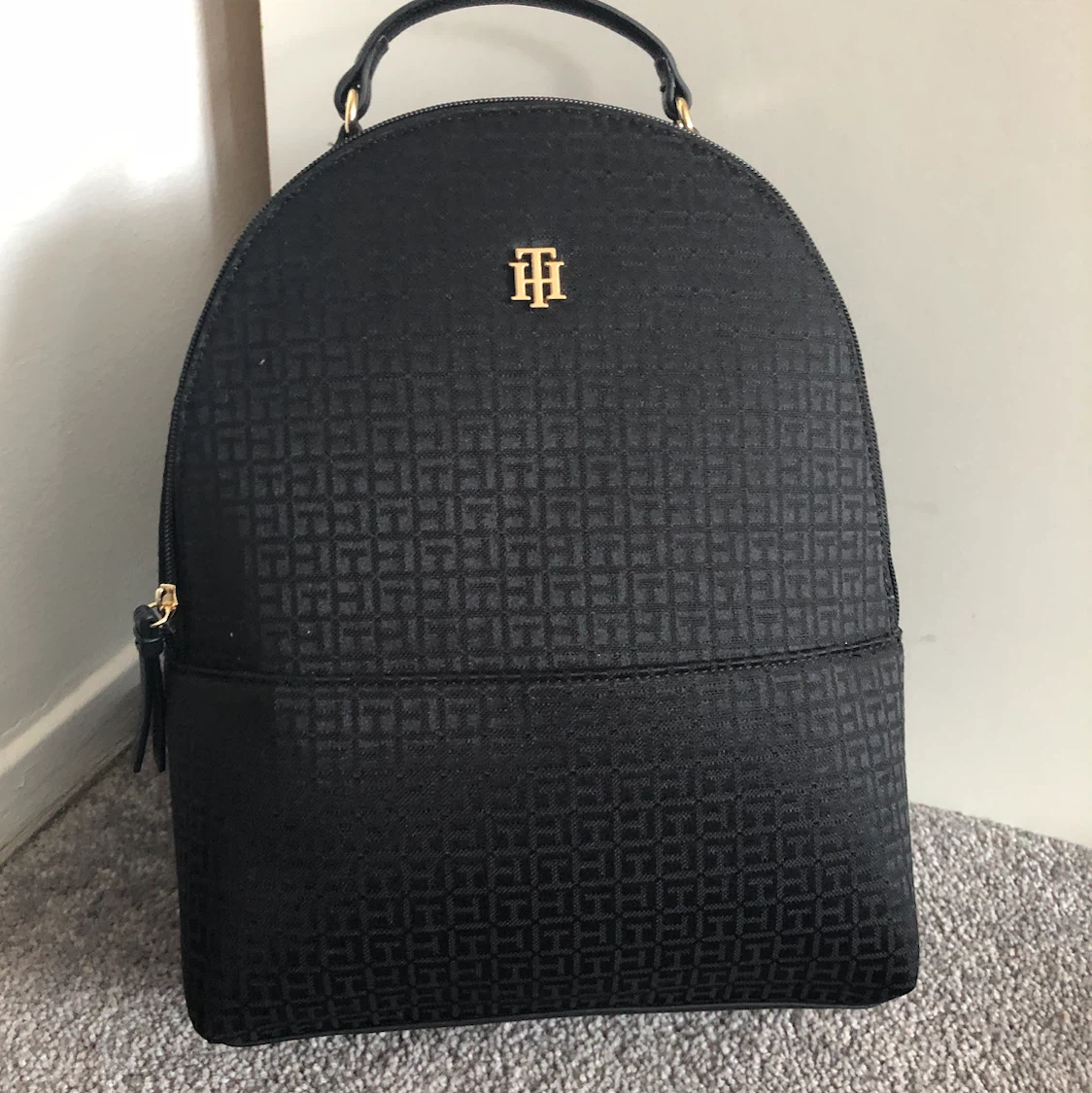 Tommy Hilfiger Black Monogram Backpack