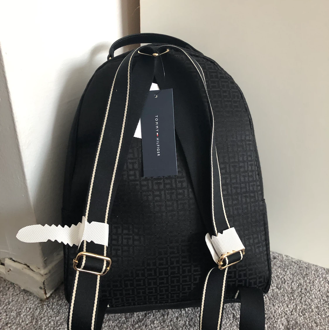 Tommy Hilfiger Black Monogram Backpack - photo 2