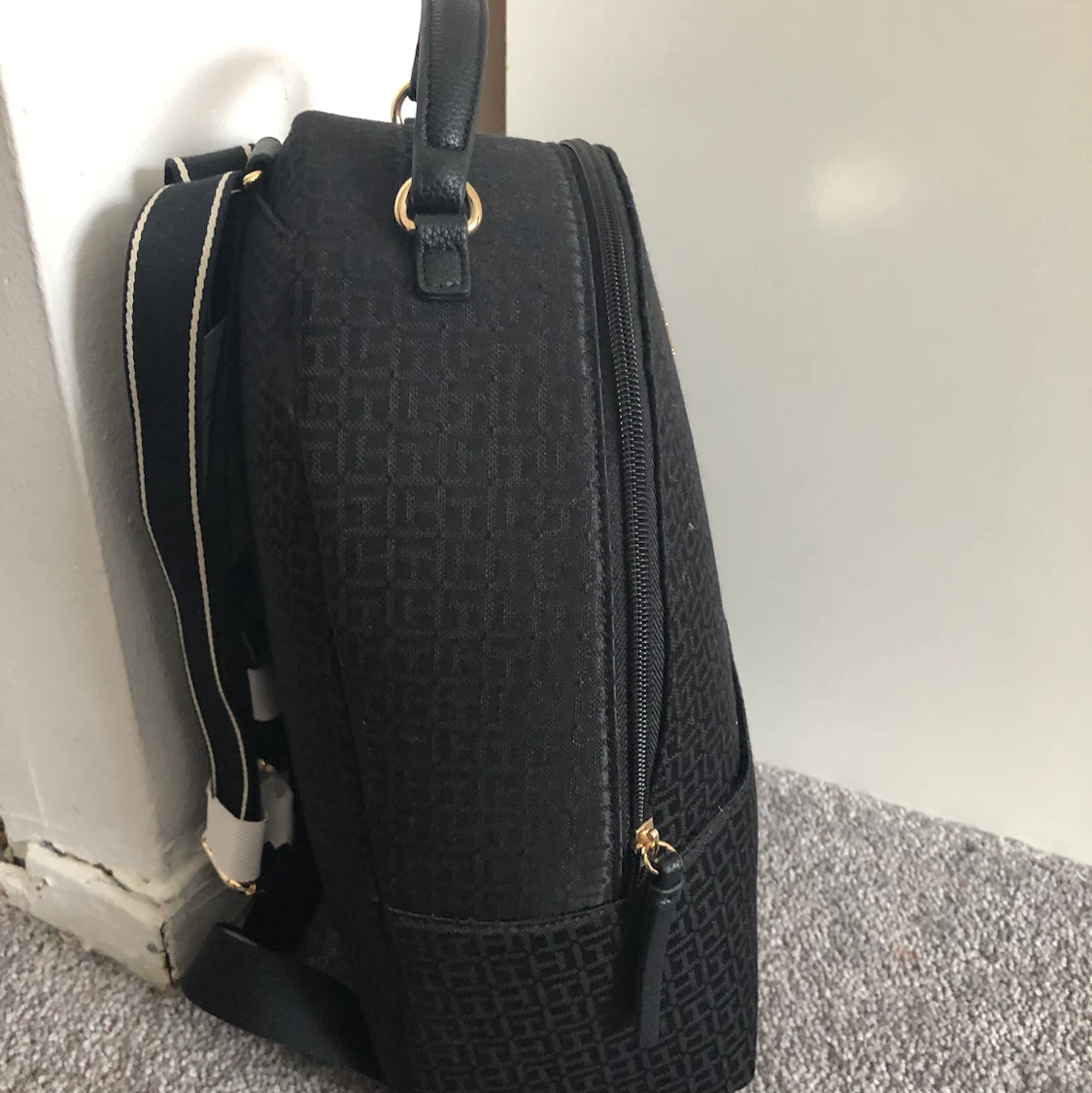 Tommy Hilfiger Black Monogram Backpack - photo 3
