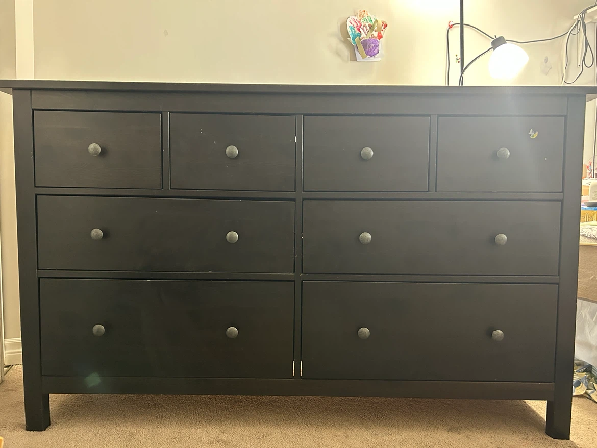 Moveout sale IKEA Black Dresser with 8 Drawers