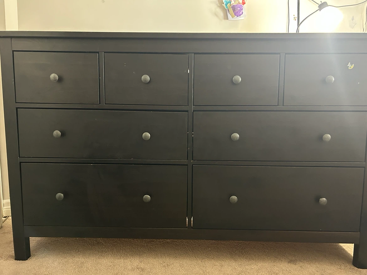 Moveout sale IKEA Black Dresser with 8 Drawers - photo 2