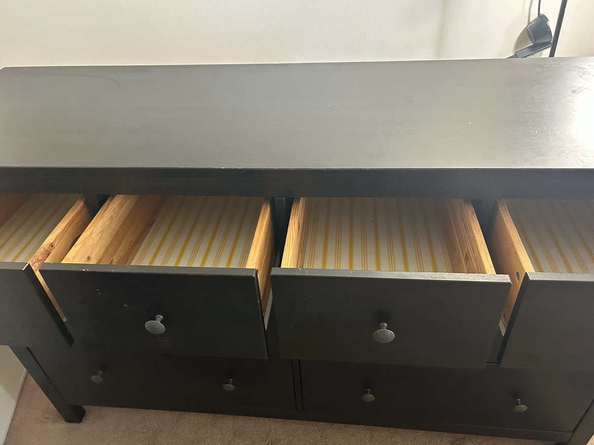 Moveout sale IKEA Black Dresser with 8 Drawers - photo 4