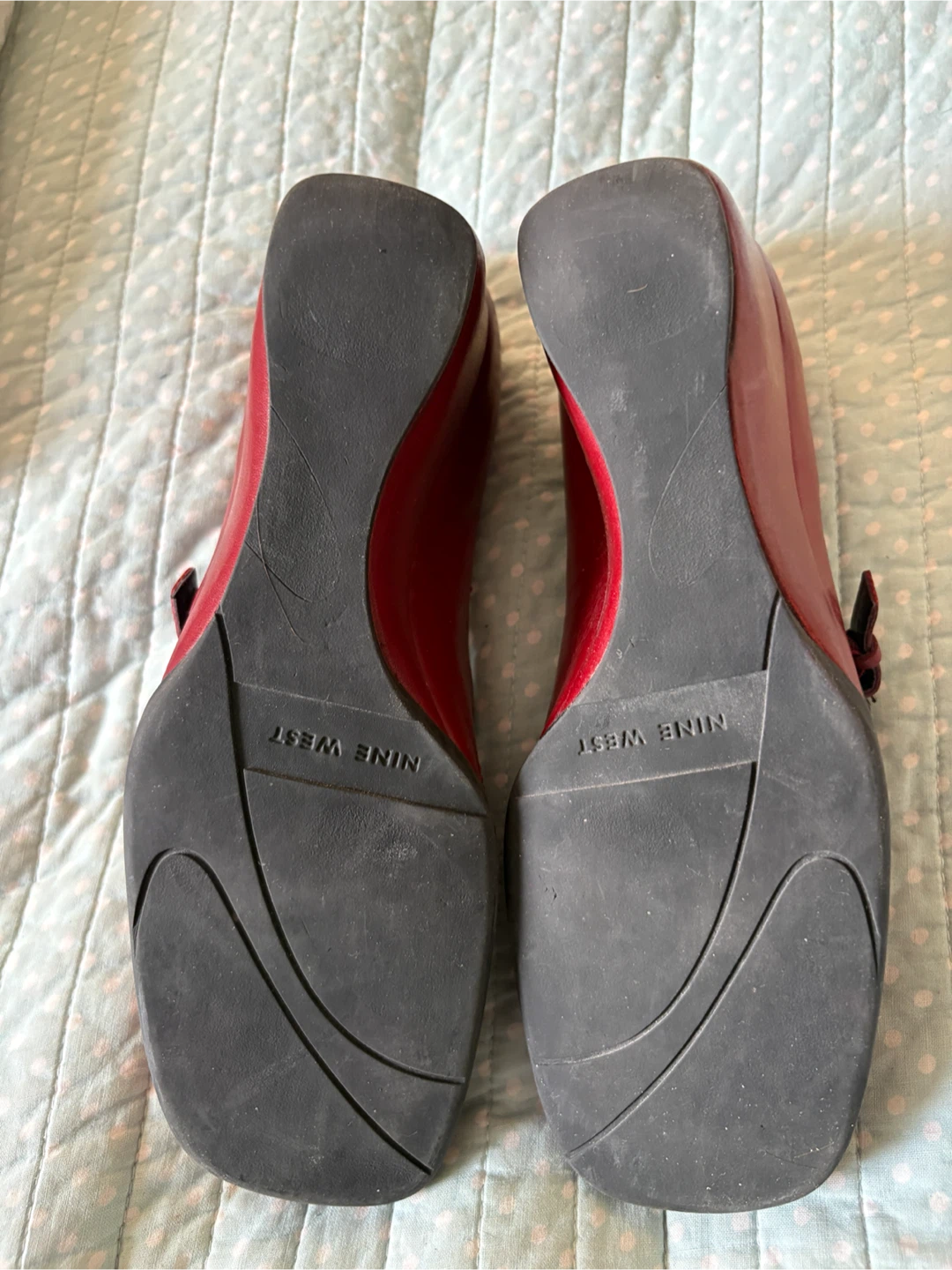 Nine West Red Wedge Heels Size 7.5 - photo 3