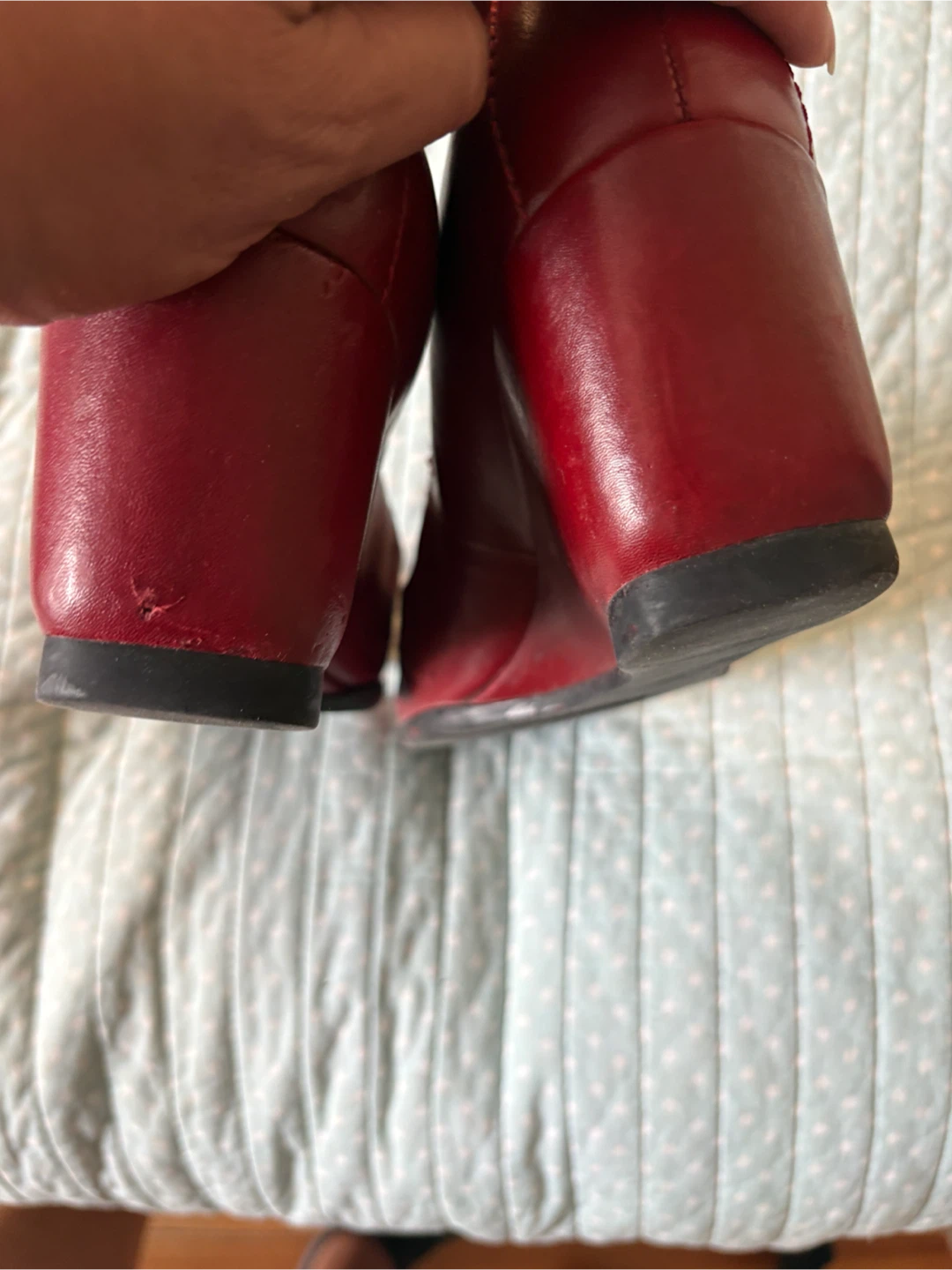 Nine West Red Wedge Heels Size 7.5 - photo 4