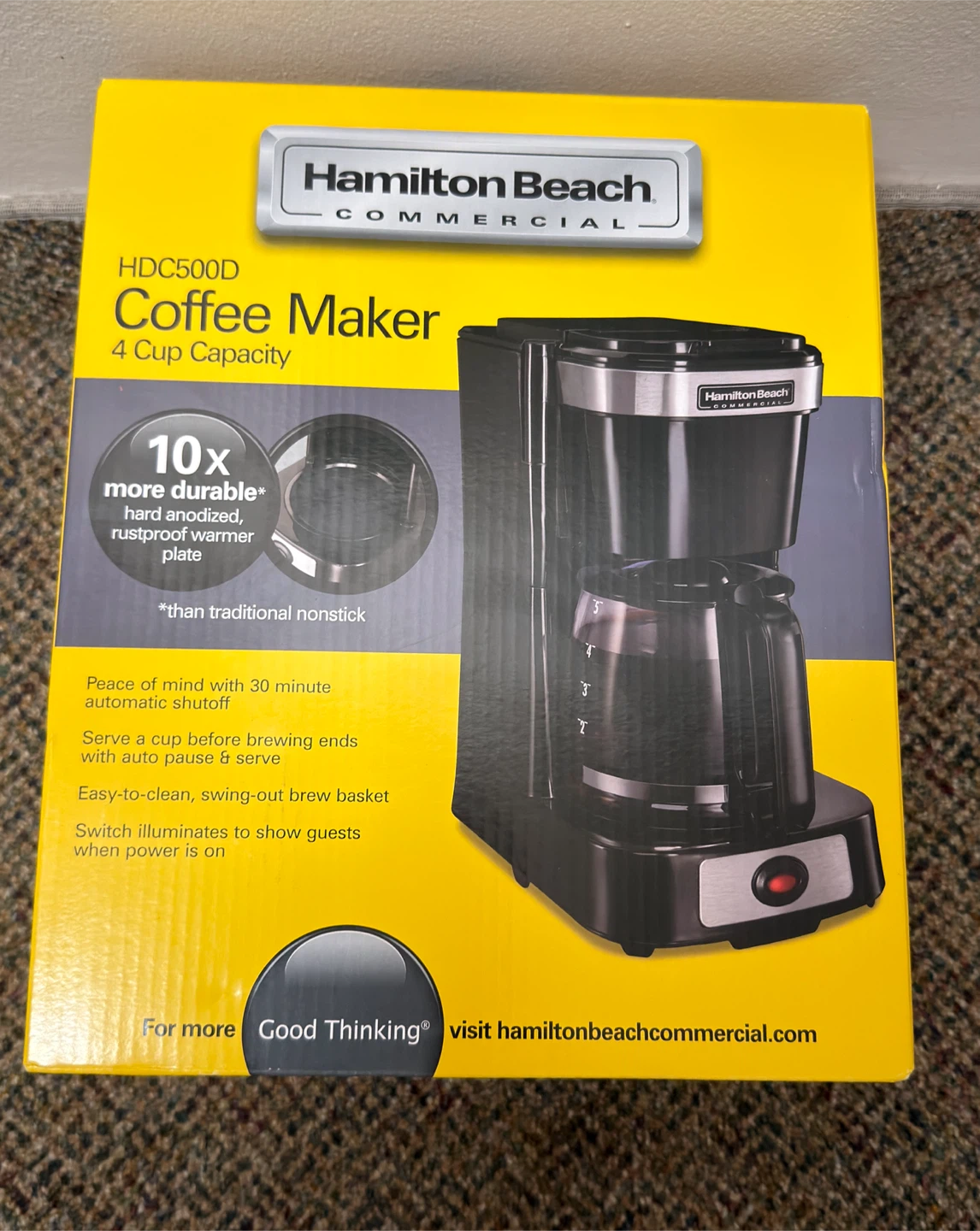 NEW Hamilton Beach Commercial 4-Cup Coffee Maker - photo 3