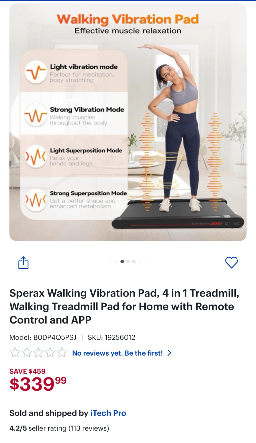 Walking Vibration Pad Treadmill - photo 3