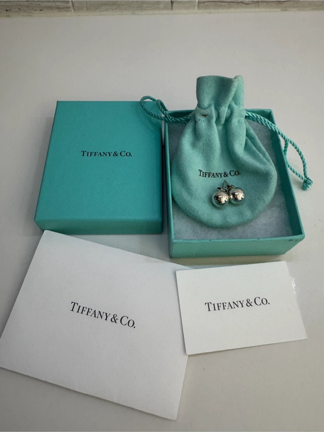 Tiffany & Co. Sterling Silver Ball Earrings