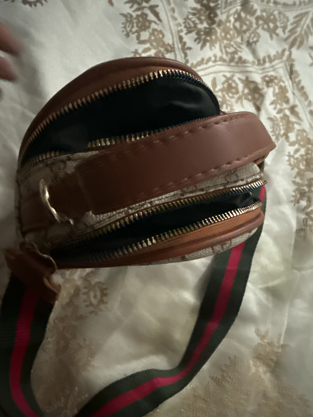 Round Monogram Mini Bag with Web Strap - photo 3