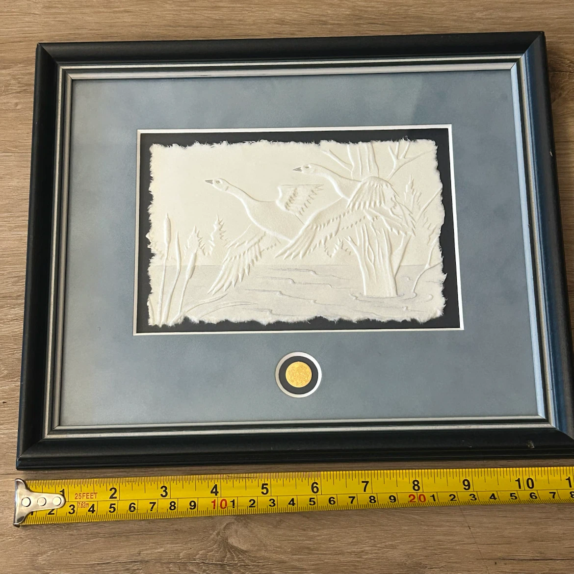 Framed Original Cast Paper Art – Flying Geese - photo 5