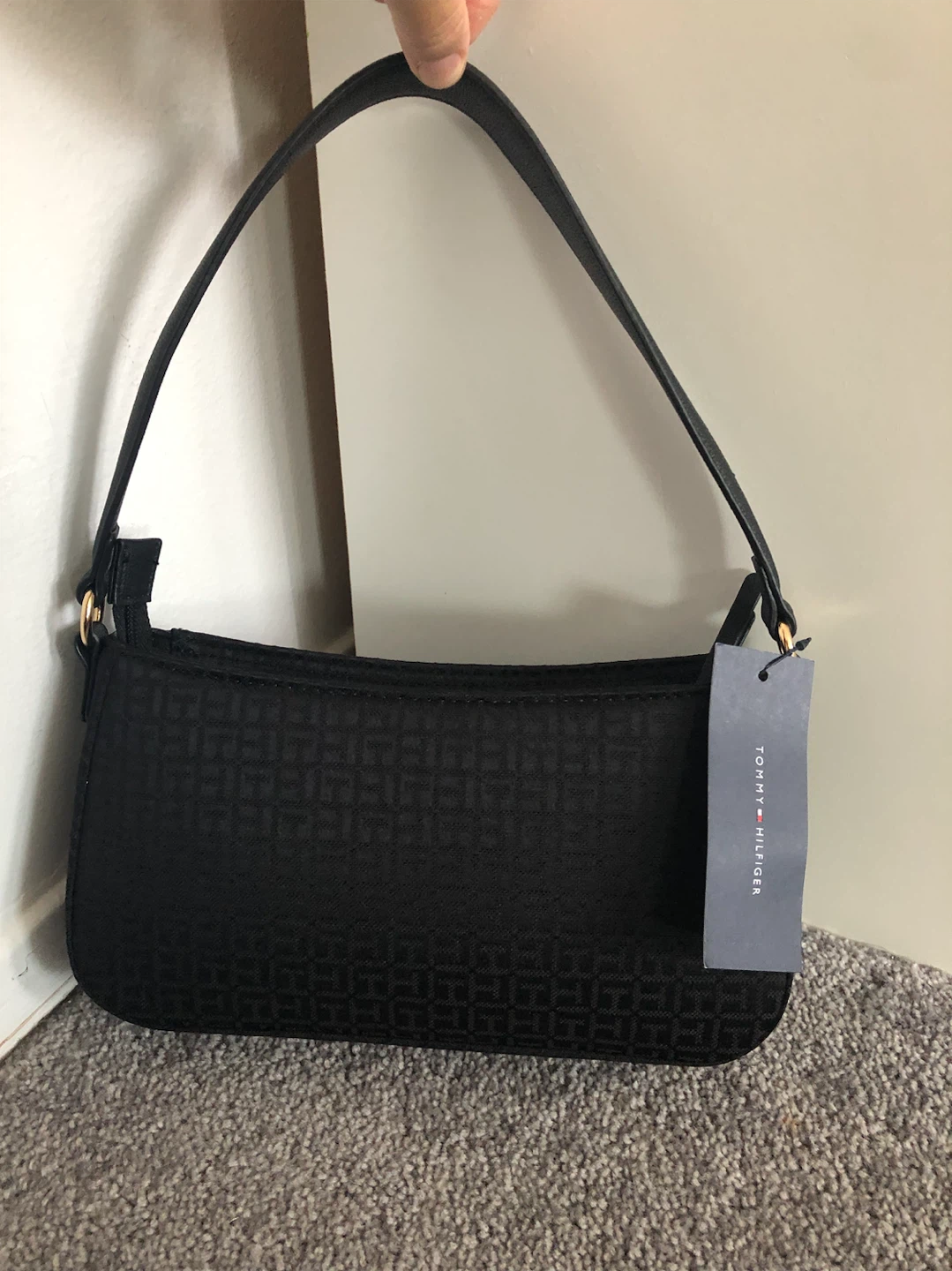 Tommy Hilfiger Black Monogram Shoulder Bag - photo 2