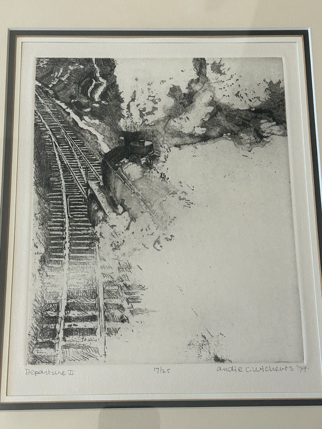 Intaglio Etching “Departure II” by Andie C. Wicherts (1979) - photo 3