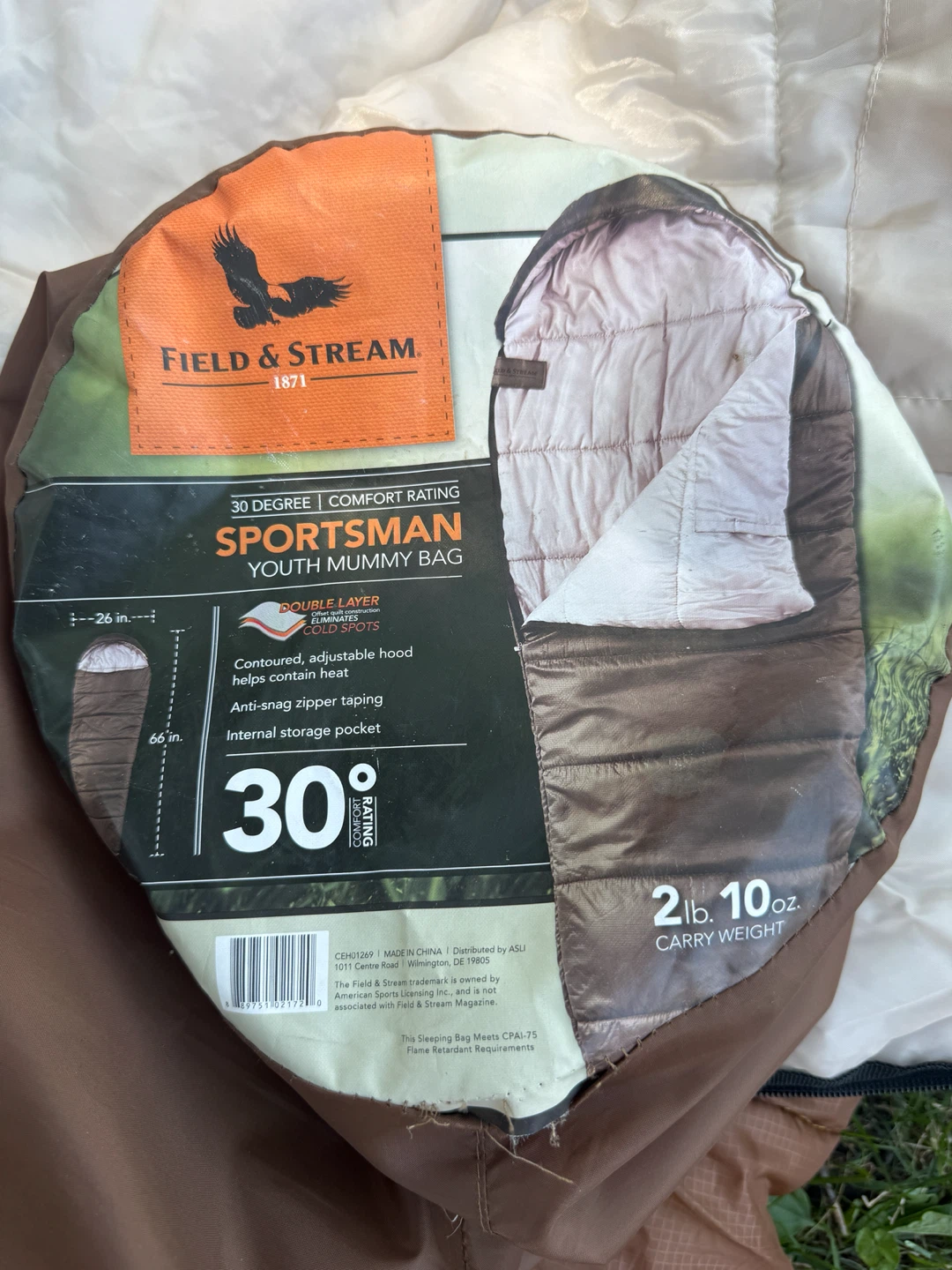 Field & Stream Sportsman Youth Mummy Sleeping Bag