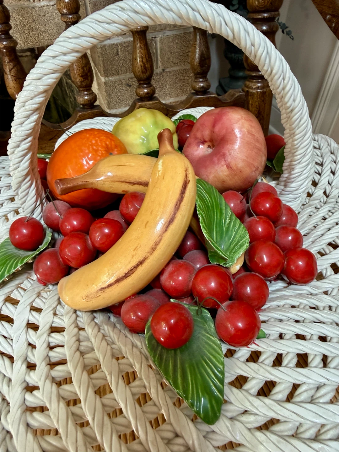 Vintage Capodimonte Porcelain Fruit Basket - photo 2