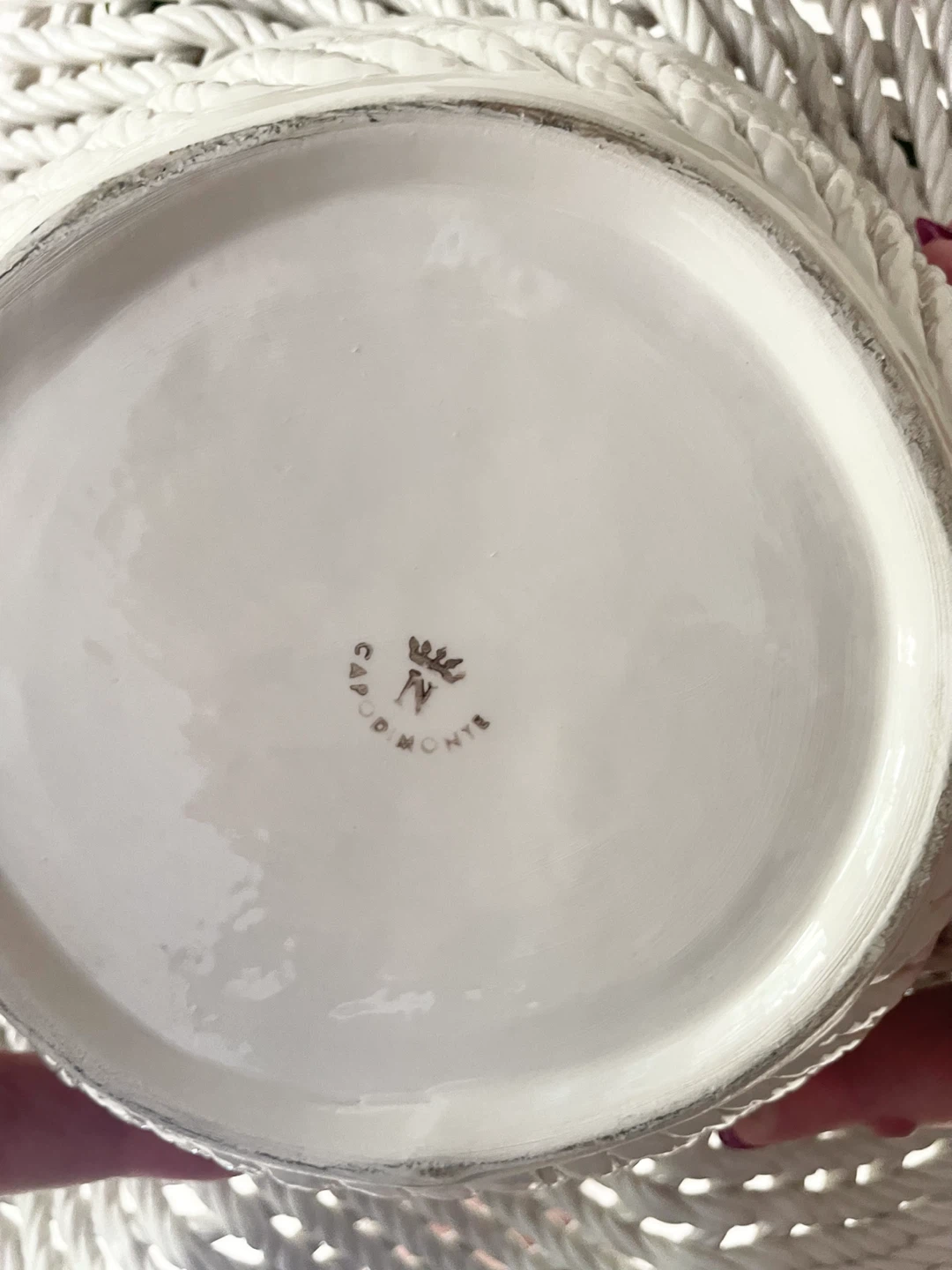 Vintage Capodimonte Porcelain Fruit Basket - photo 3