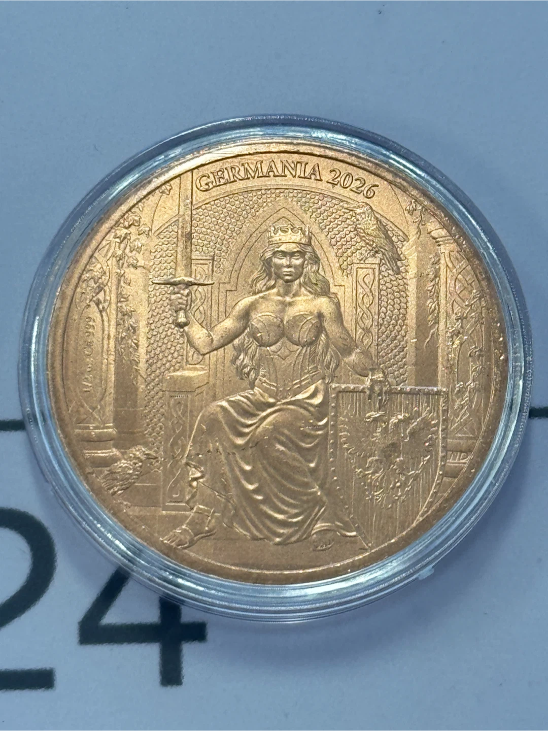 Germania 2026 1/2 Mark pure 1/2 oz copper coin