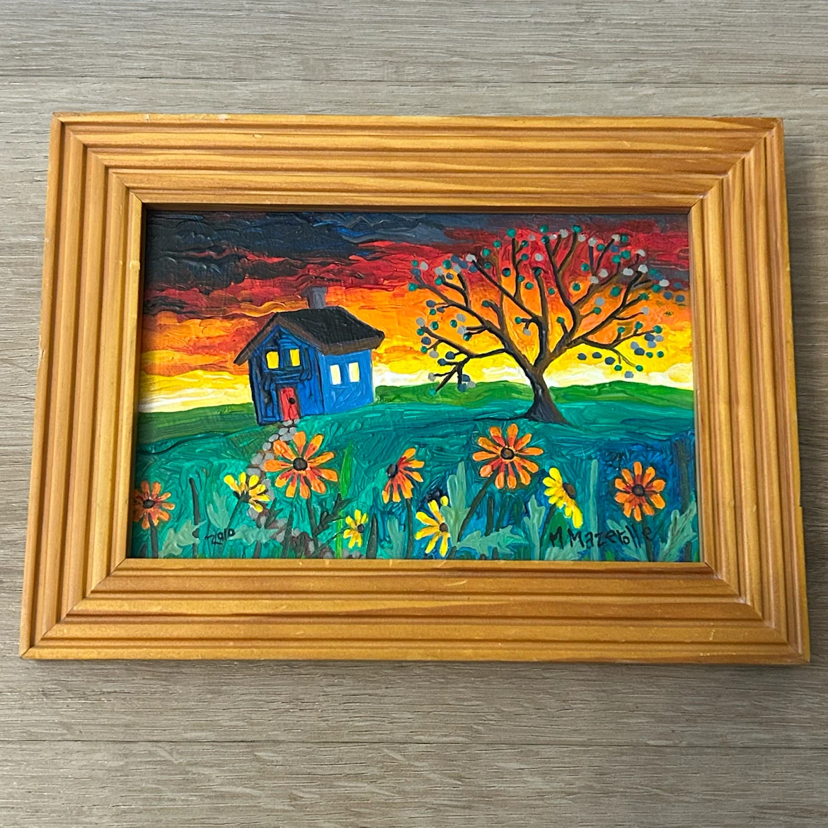 “Mouse House” Oil Painting by M. Mazerolle Folk At