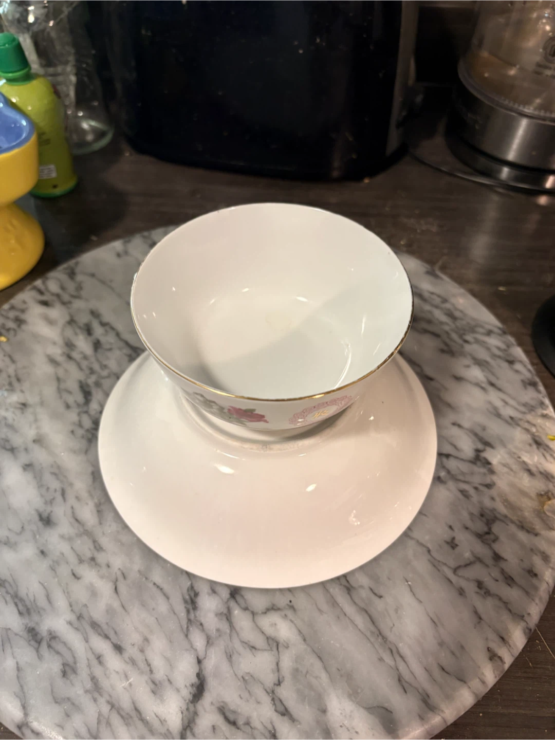 Vintage Serving Bowl with Floral Design - photo 3