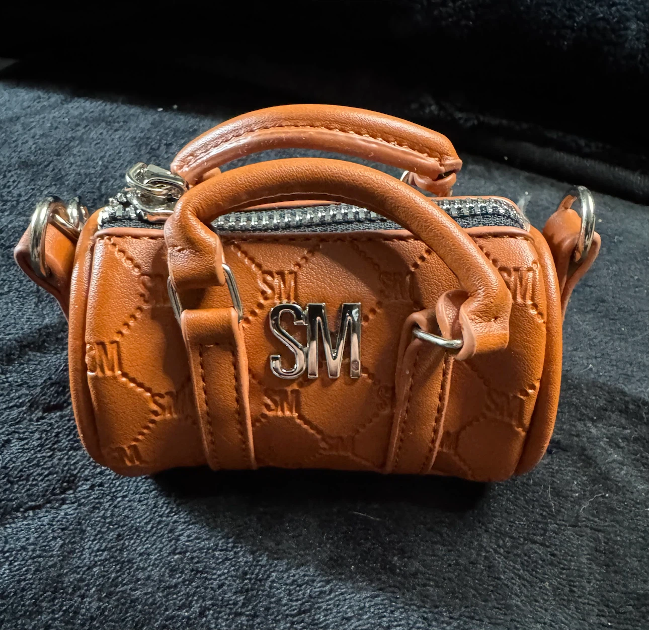 Steve Madden Brown Mini Bag Keychain