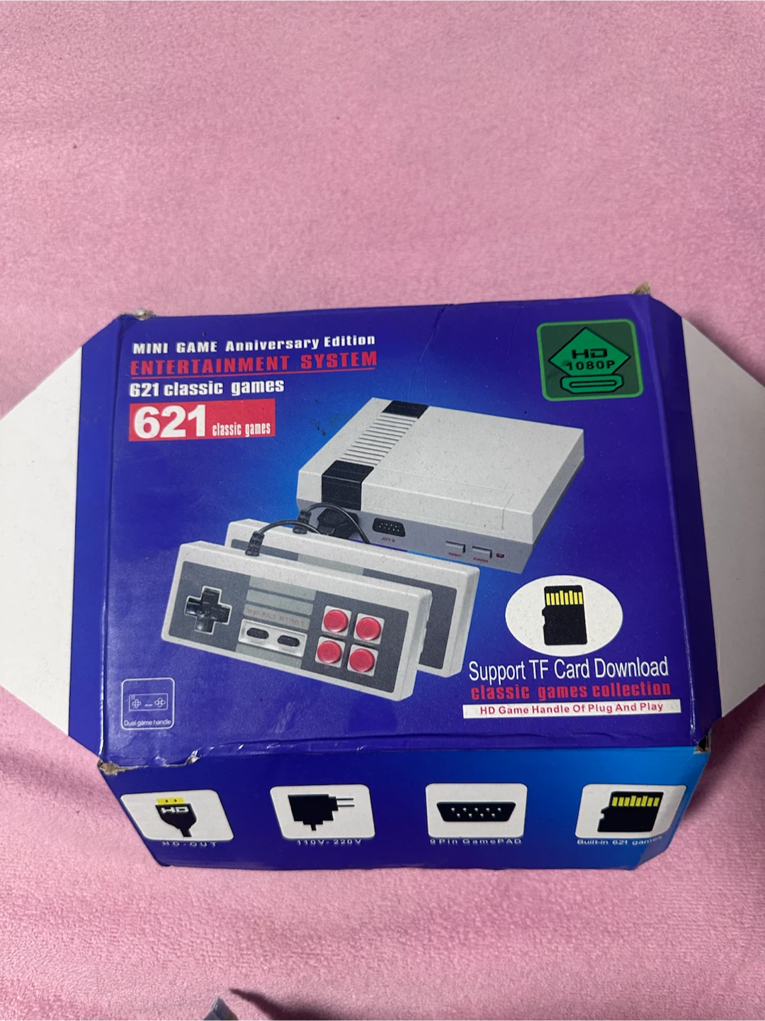HD Video Game Entertainment System - Built-in 621 Classic Games
