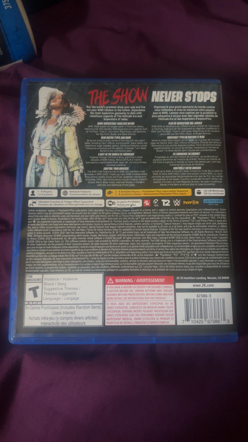 WWE 2K26 PS5 Video Game - photo 2