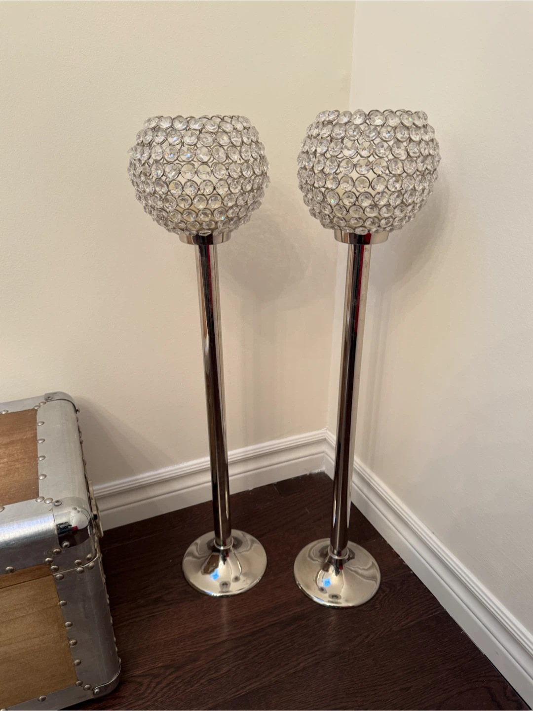 Set of 2 Crystal Ball Candle Holders - photo 2