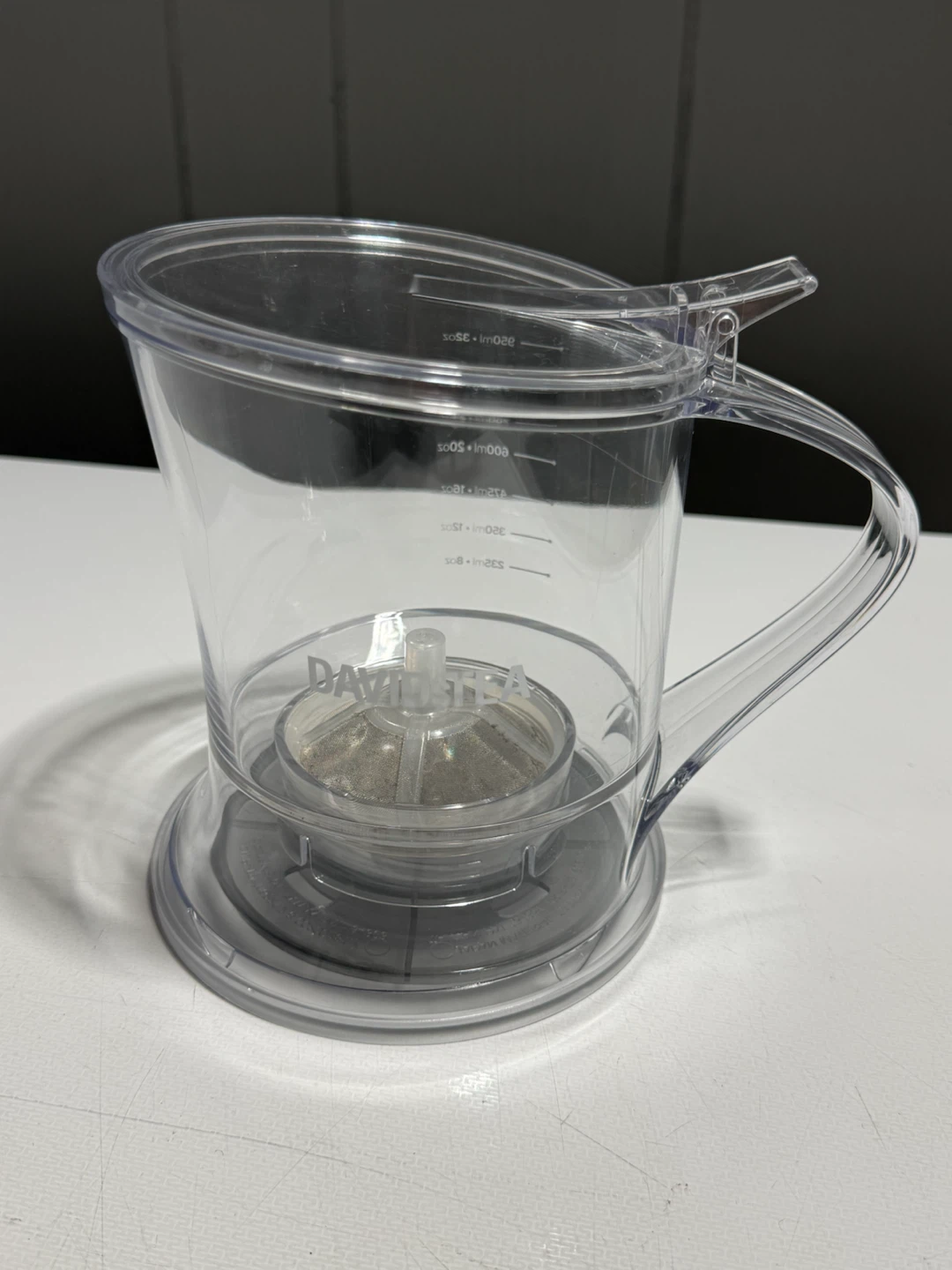 DAVIDsTEA Clear 16 oz Tea Steeper with Fine Mesh Infuser