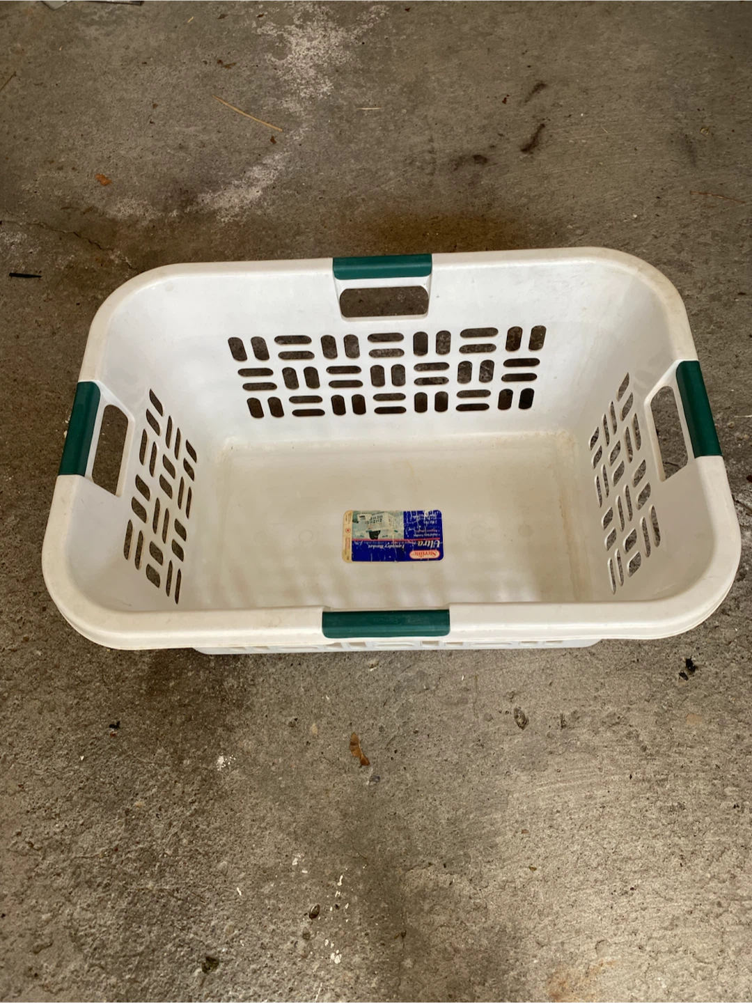 White Laundry Basket