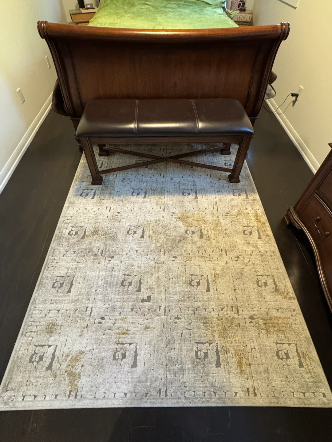 Area Rug Grey and Warm Tones