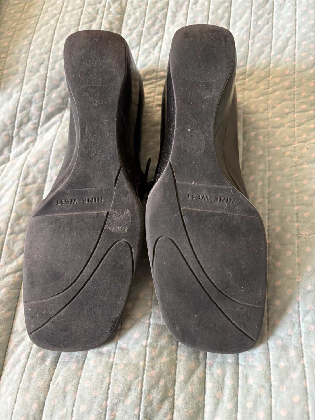 Nine West Black Leather Wedge Heels 7.5 - photo 3